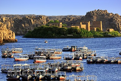 Cruzeiro de luxo no rio Nilo